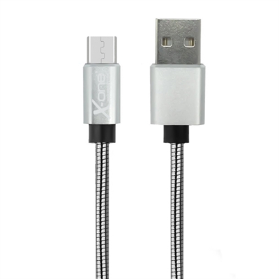 X One Cmm1000s Cable Usb Metal Micro Plata